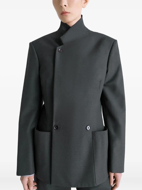 LEMAIRE double-breasted patch-pocket blazer - Grey - zdjęcie produktu nr 2