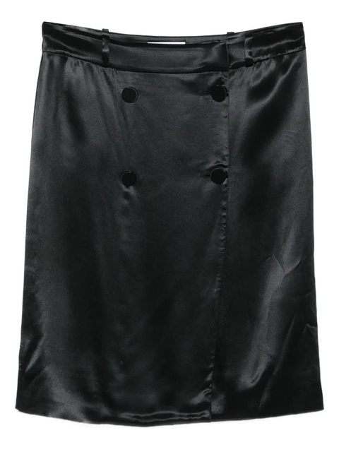 Ferragamo satin midi skirt - Black - zdjęcie produktu nr 1
