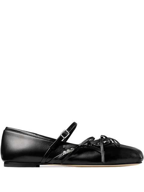 Jimmy Choo square-toe ballerina shoes - Black - zdjęcie produktu nr 1