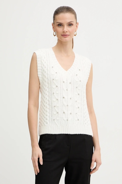 Morgan kamizelka damski kolor beżowy MVETI - zdjęcie produktu nr 1