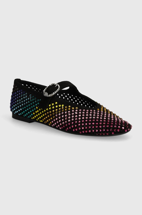 Kurt Geiger London baleriny zamszowe Mayfair Ballet Flat kolor czarny 2656305209 - zdjęcie produktu nr 1