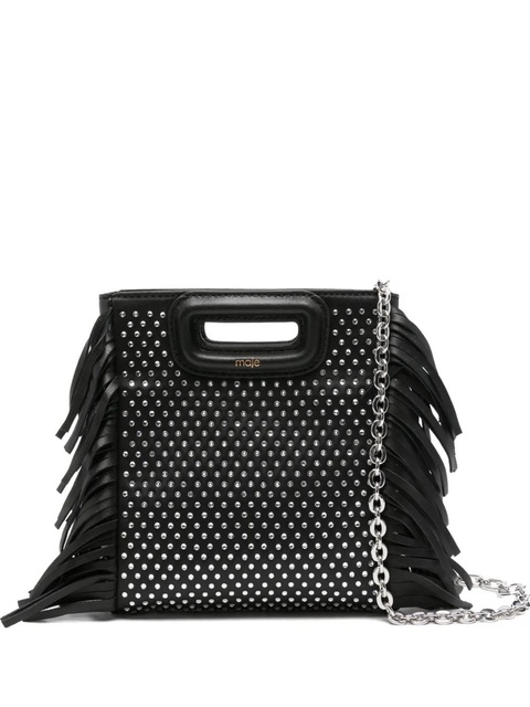 Maje rhinestone-embellished mini bag - Black - zdjęcie produktu nr 1