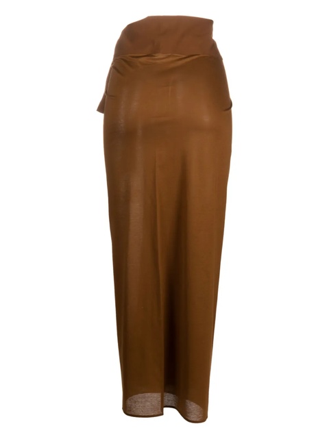 ERES Péplum side-tie cotton pareo - Brown - zdjęcie produktu nr 2