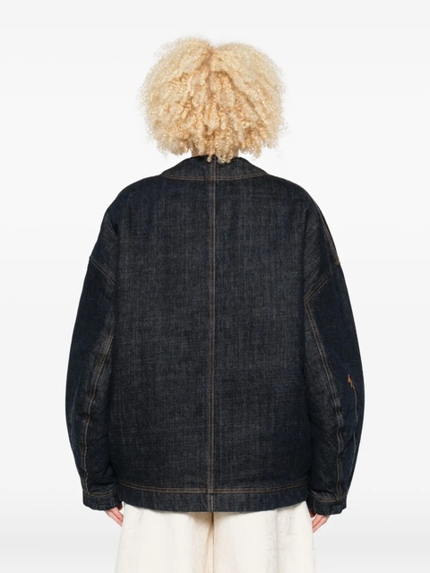 Jacquemus denim contrast-stitching jacket - Blue - zdjęcie produktu nr 2
