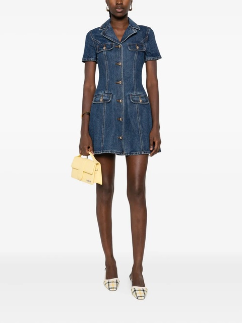 Self-Portrait button-fastening denim dress - Blue - zdjęcie produktu nr 2