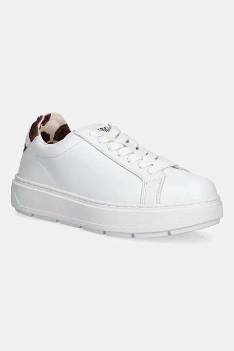 Love Moschino sneakersy skórzane damskie kolor biały JA15174G1NIA810A - zdjęcie produktu nr 1