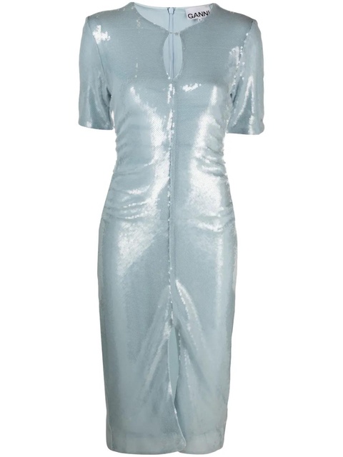 GANNI sequinned midi dress - Blue - zdjęcie produktu nr 1
