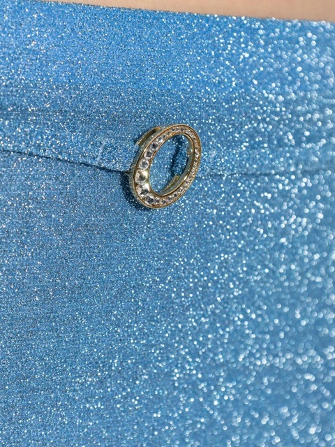 Oséree glitter-detailing mini skirt - Blue - zdjęcie produktu nr 2