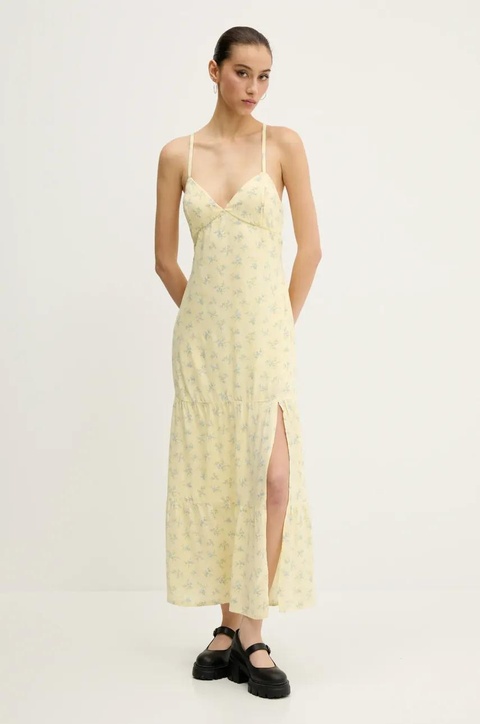 Hollister Co. sukienka kolor żółty maxi prosta KI359-5080 - zdjęcie produktu nr 1