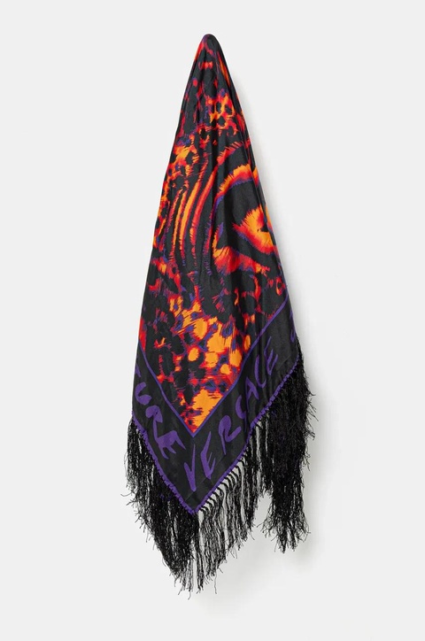 Versace Jeans Couture chusta jedwabna damska kolor multicolor wzorzysta 78HA7H03 ZG358 - zdjęcie produktu nr 1