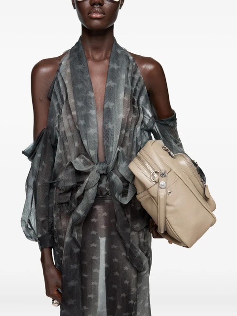 Acne Studios star-print cold-shoulder dress - Grey - zdjęcie produktu nr 1