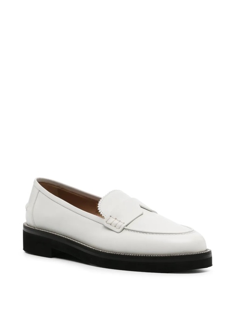 Aquazzura Aqua chain-detailed leather loafers - White - zdjęcie produktu nr 2
