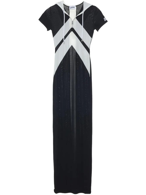 Jean Paul Gaultier chevron-print maxi dress - Black - zdjęcie produktu nr 1