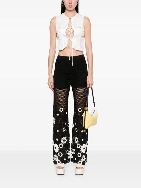 Maje floral-embroidery trousers - Black - zdjęcie produktu nr 2