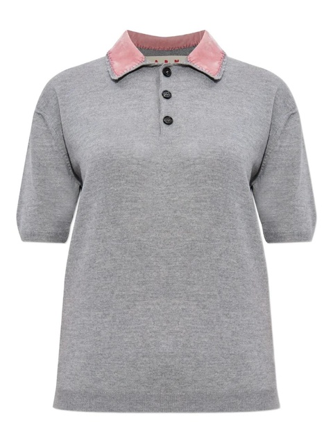 Marni jersey polo top - Grey - zdjęcie produktu nr 1