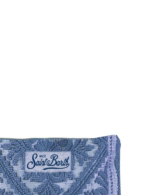 MC2 Saint Barth logo-detail clutch bag - Blue - zdjęcie produktu nr 2