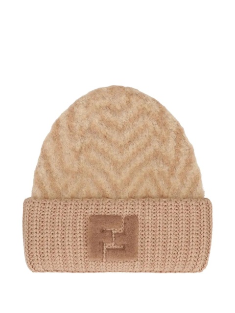 FENDI chevron FF beanie - Neutrals - zdjęcie produktu nr 1