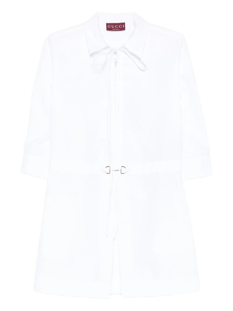 Gucci Horsebit-detail poplin dress - White - zdjęcie produktu nr 1
