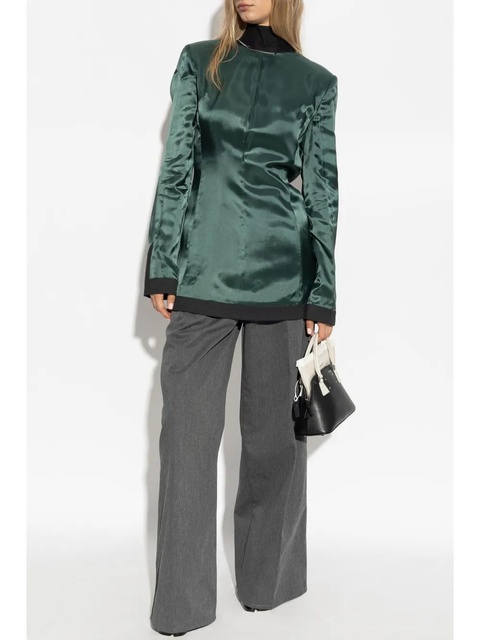 MM6 Maison Margiela inside-out effect blazer - Green - zdjęcie produktu nr 2