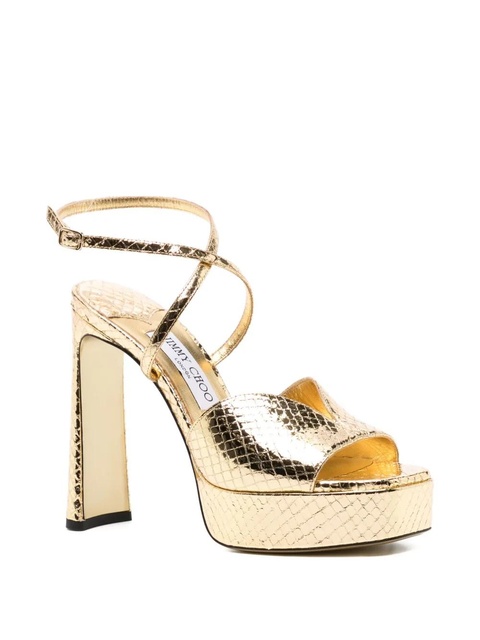 Jimmy Choo 120mm snakeskin sandals - Gold - zdjęcie produktu nr 1