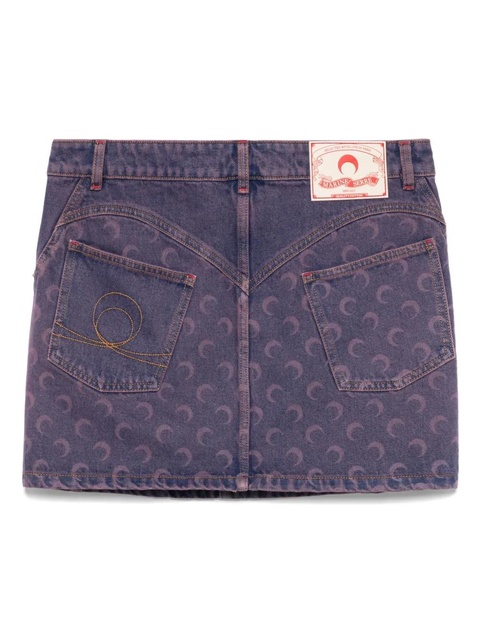 Marine Serre Moon-print mini skirt - Pink - zdjęcie produktu nr 2