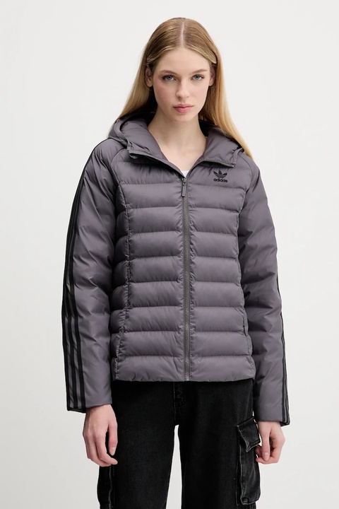 adidas Originals kurtka Slim Jacket kolor szary przejściowa JX2938 - zdjęcie produktu nr 1