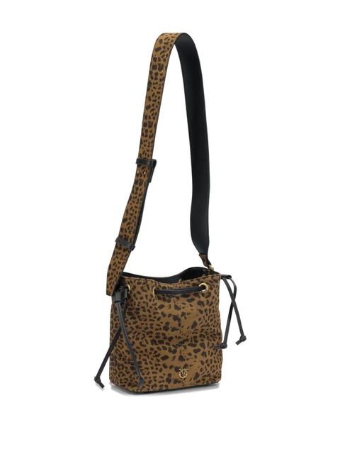 PINKO Leopard print drawstring shoulder bag - Brown - zdjęcie produktu nr 2
