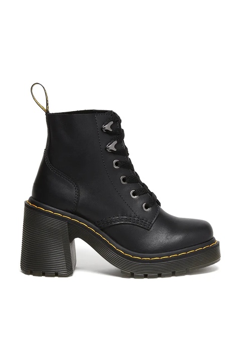 Dr. Martens botki skórzane Jesy damskie kolor czarny na słupku DM27613001 - zdjęcie produktu nr 1