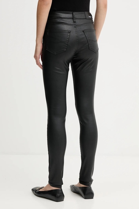 Pepe Jeans spodnie damskie kolor czarny dopasowane high waist PL20472889OA - zdjęcie produktu nr 2