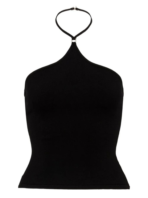 Paris Georgia halter hardware top - Black - zdjęcie produktu nr 1