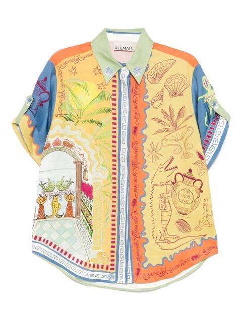 ALEMAIS surrealist summer shirt - Yellow - zdjęcie produktu nr 1