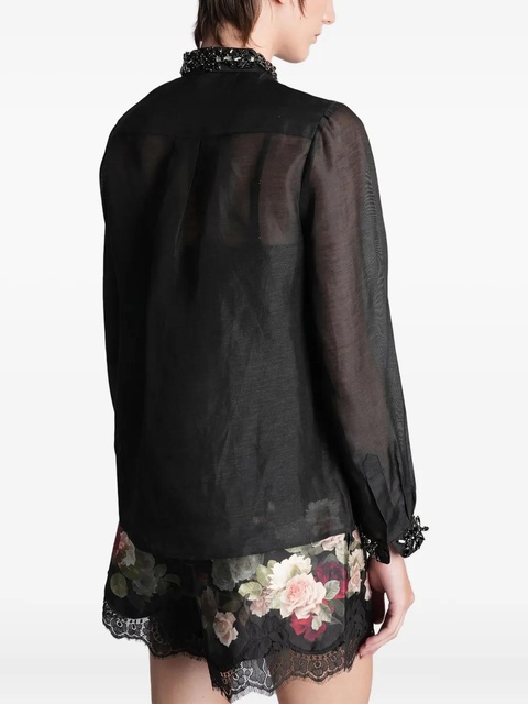 ZIMMERMANN embellished collar blouse - Black - zdjęcie produktu nr 2