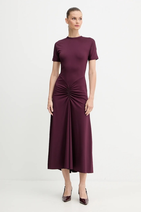 Victoria Beckham sukienka kolor bordowy maxi prosta 1325JDR006476A - zdjęcie produktu nr 1