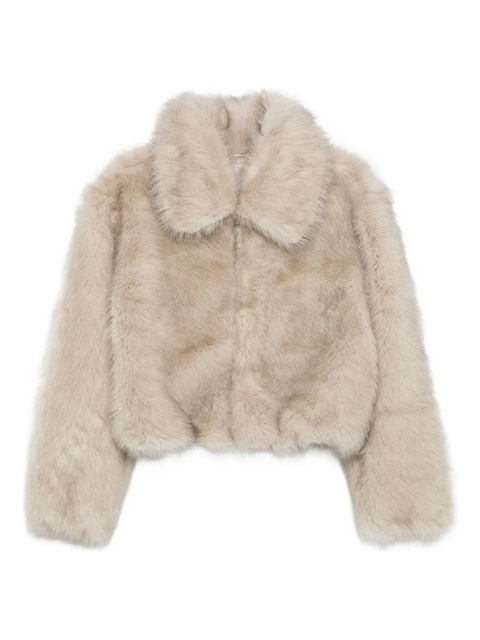 The Frankie Shop Hope faux fur coat - Neutrals - zdjęcie produktu nr 1