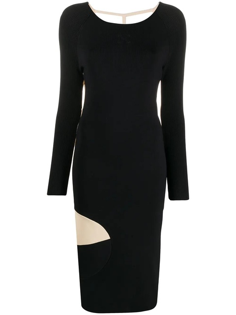 Off-White Front n' Back ribbed-knit dress - Black - zdjęcie produktu nr 1