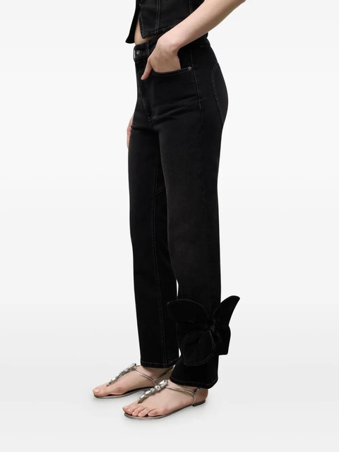 AREA bow straight-leg jeans - Black - zdjęcie produktu nr 2