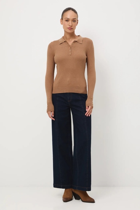 Medicine sweter damski kolor beżowy - zdjęcie produktu nr 2