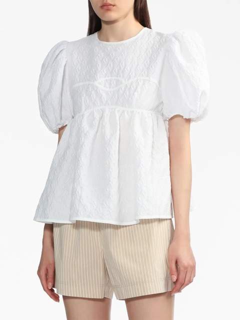Cecilie Bahnsen Summer puff-sleeve blouse - White - zdjęcie produktu nr 2