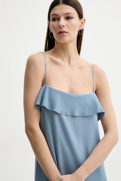 Filippa K sukienka kolor niebieski maxi prosta 31179 - zdjęcie produktu nr 2