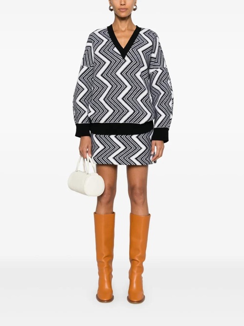 Missoni zigzag wool mini skirt - Black - zdjęcie produktu nr 2