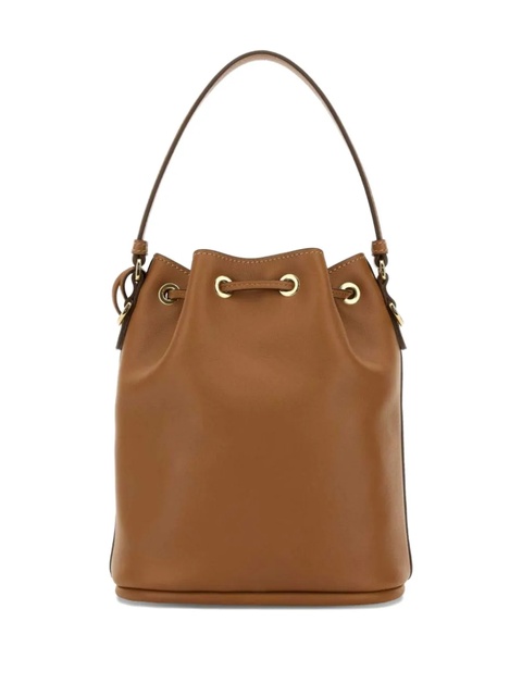 Prada drawstring leather bucket bag - Brown - zdjęcie produktu nr 2