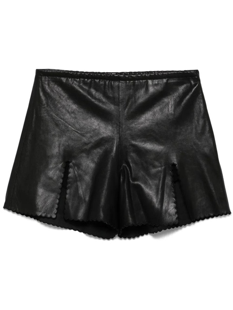 Blumarine vented leather shorts - Black - zdjęcie produktu nr 1