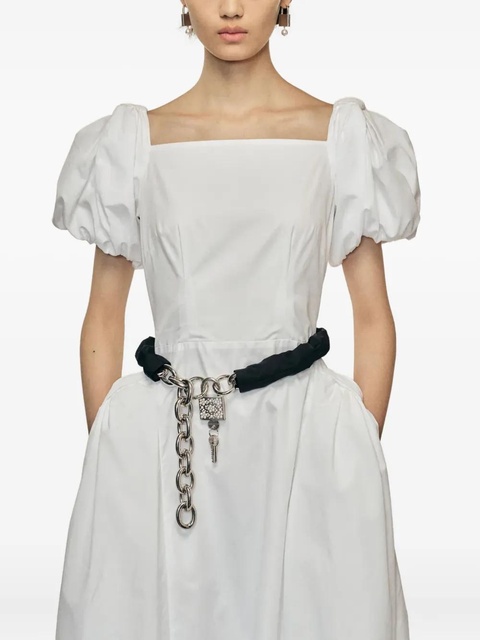 Simone Rocha sleeve-chain padlock belt - Black - zdjęcie produktu nr 2