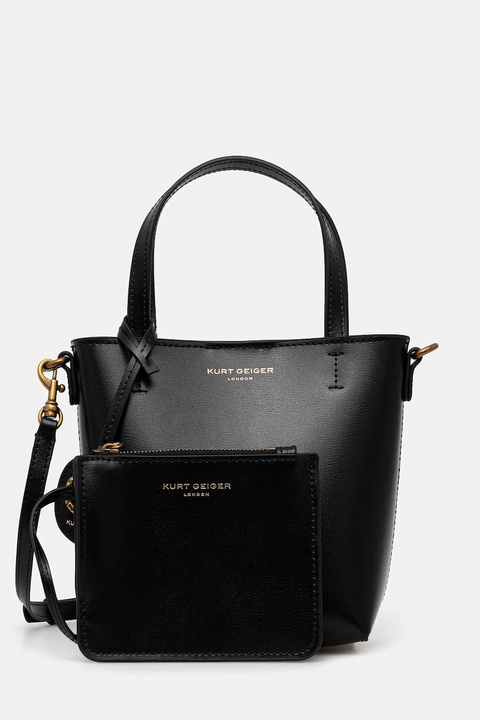 Kurt Geiger London torebka skórzana kolor czarny 4704800109 - zdjęcie produktu nr 1