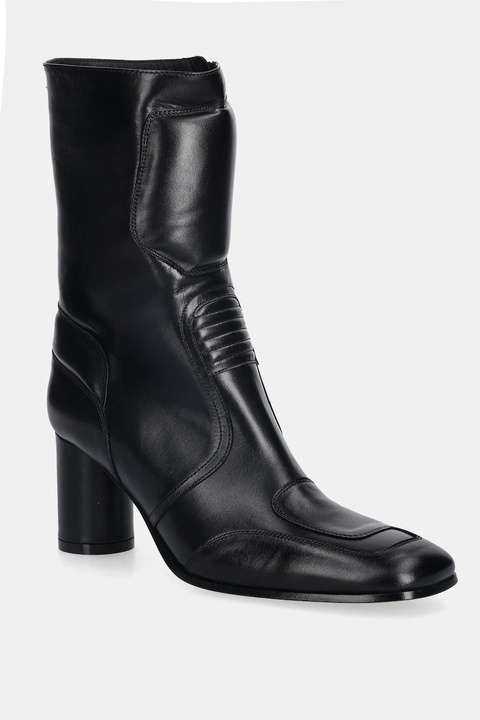 MM6 Maison Margiela botki skórzane damskie kolor czarny na słupku S66WU0136.P3350.T8013 - zdjęcie produktu nr 1