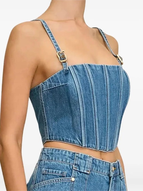Cult Gaia Lauren denim tank top - Blue - zdjęcie produktu nr 2