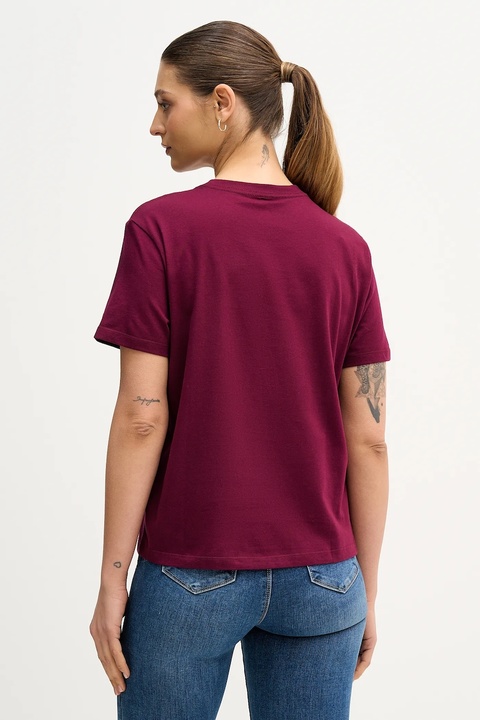 Calvin Klein Jeans t-shirt bawełniany damski kolor fioletowy LV047E804G - zdjęcie produktu nr 1