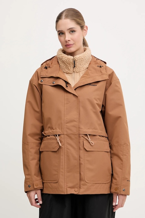 Columbia kurtka outdoorowa Drop Ridge IC kolor brązowy 2094761 - zdjęcie produktu nr 1