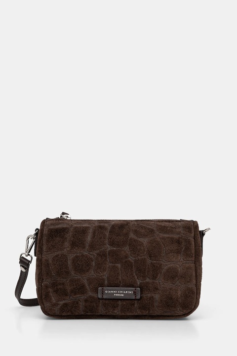 Gianni Chiarini torebka zamszowa NORA POUCH kolor brązowy BS.10224.CM - zdjęcie produktu nr 1
