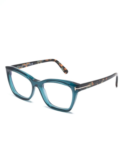 TOM FORD Eyewear FT5909B tortoiseshell cat-eye glasses - Blue - zdjęcie produktu nr 2